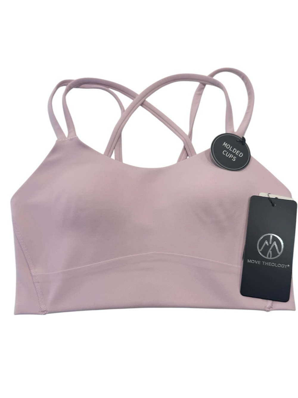 MOVE THEOLOGY Butter Soft Goddess Strappy Sports Bra Active  Pilates NWT Small